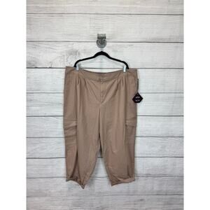 Ava & Viv Plus Size Brown Cargo Straight Leg Pants Size 3X